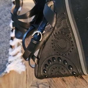 COACH wedge platform leather heels! 6